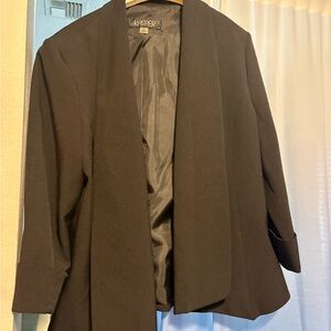 Kasper Classic Black Open-Front Blazer